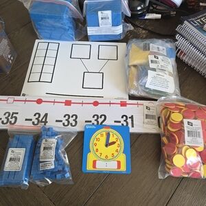 NEW SI Manufacturing Learning Resources Base 10 & More Grade 2 Math Set